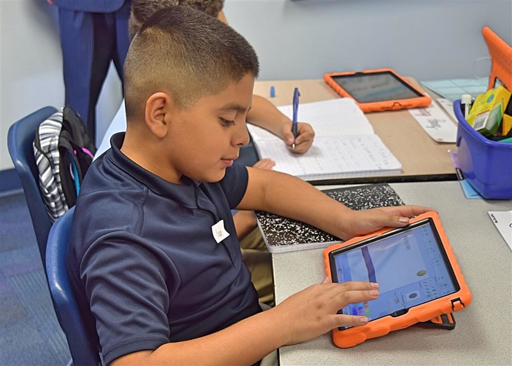 Boy on iPad